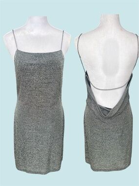 Vtg 90s Hugo Buscati sparkly mini dress medium